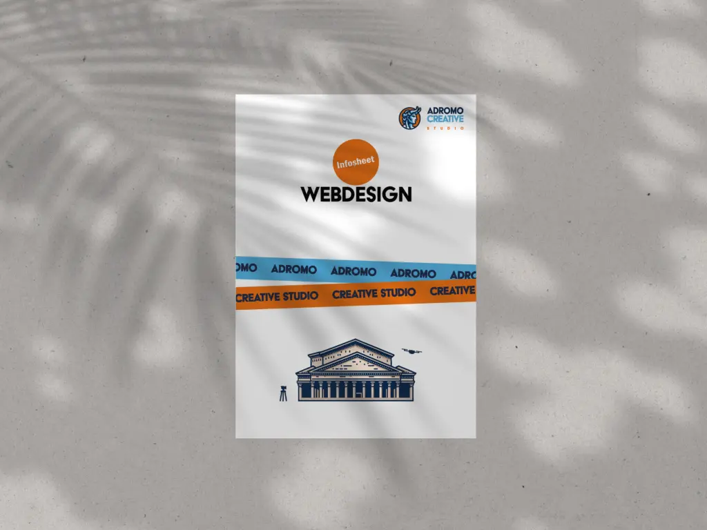 Webdesign-Poster auf strukturiertem Hintergrund