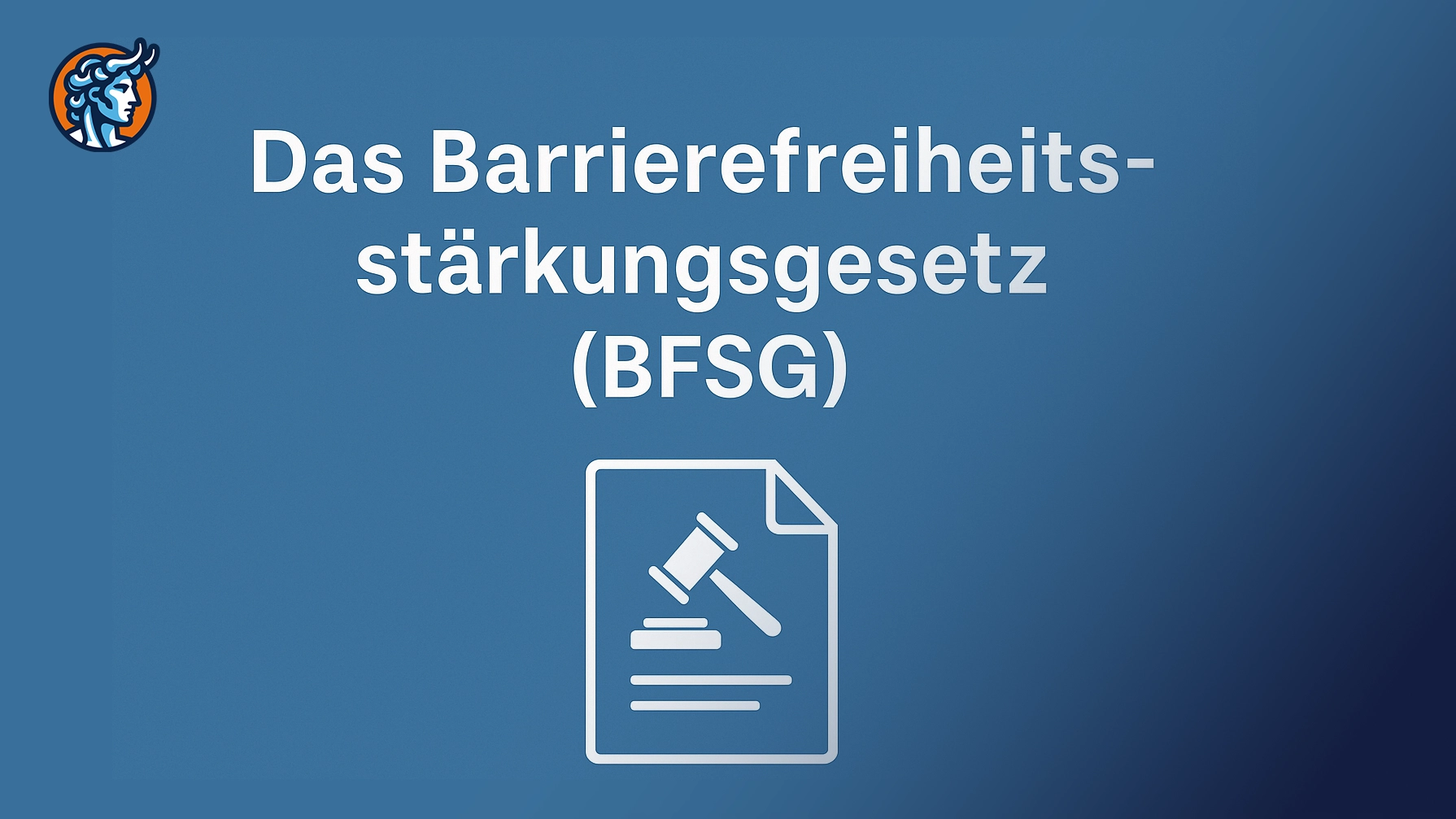 Barrierefreiheitsstärkungsgesetz BFSG, Gesetzesdokument Symbol
